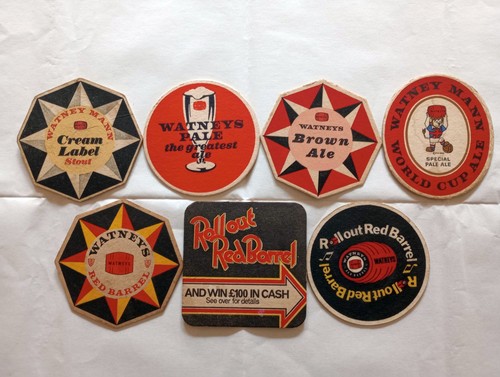 Vintage beer mats - ., 1970s/80s