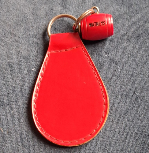 Watneys red leather teardrop - red,